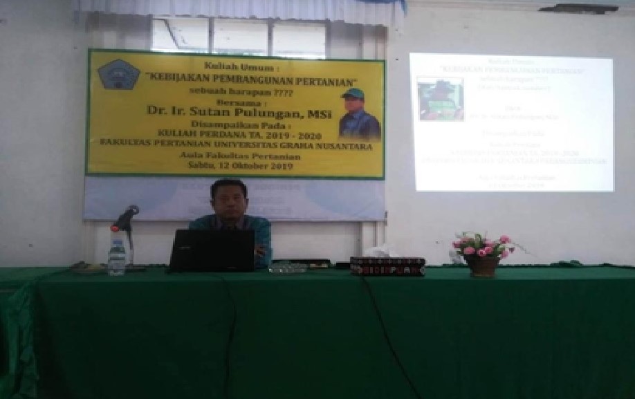 KULIAH UMUM AGRIBISNIS BERSAMA Dr. Ir. Sutan Pulungan, M.Si